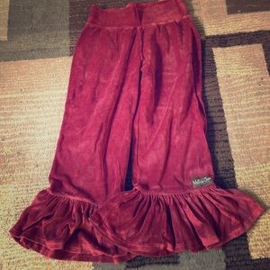 Matilda Jane Big Ruffle maroon velour